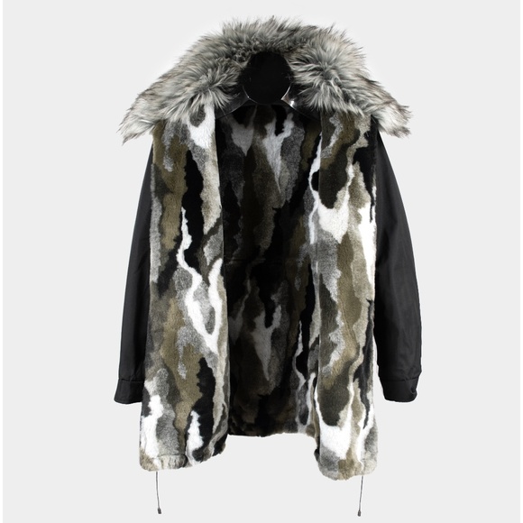 ADRIENNE LANDAU Reversible Faux Fur Coat (1X) - Picture 6 of 9